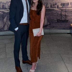 Brown Shimmer Midi Dress